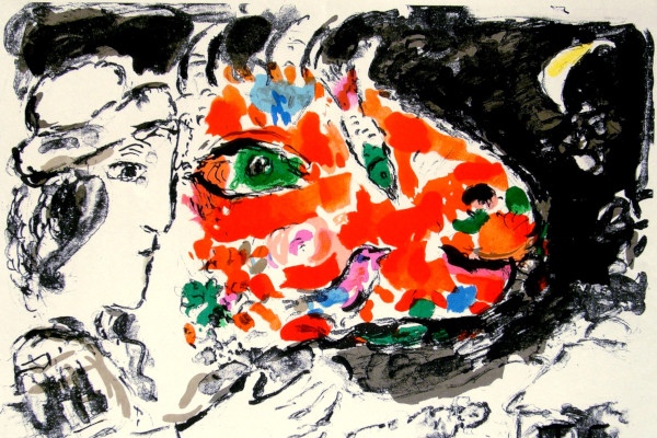 Marc Chagall, Nach dem Winter, Lithografie, 1972, 32,5 cm x 45,0 cm